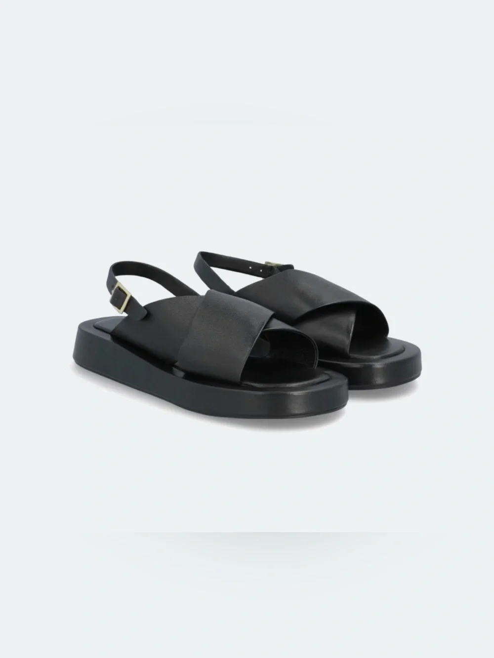 Seychelles Black Crisscross Slingback Platform Sandals